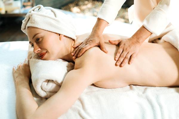 Woman getting a relaxing massage